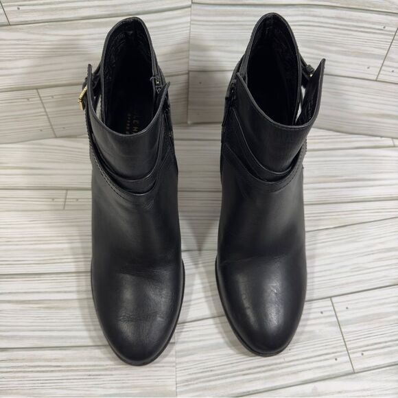 COLE HAAN CHUNKY HEEL LEATHER ANKLE BOOTIE SZ 9 - Picture 2 of 12
